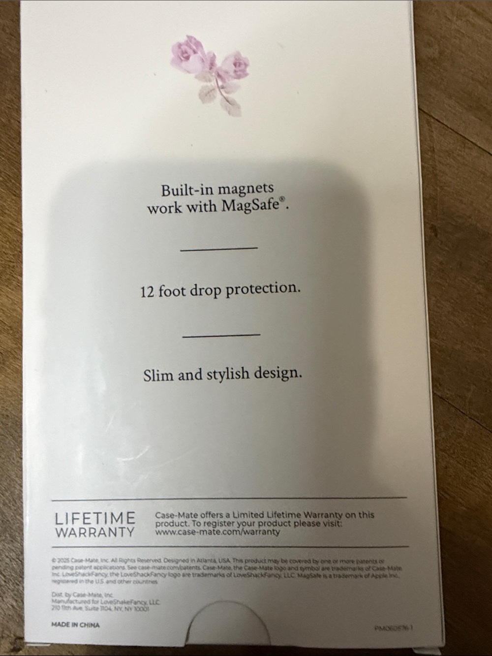 Case Mate LoveShackFancy Pink Floral Matte iPhone 17e/16e/15/14/13 Case - Picture 3 of 3